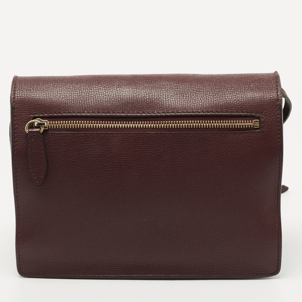 BURBERRY Burgundy House Check Canvas and Leather Macken Crossbody Bag - Picture 4 of 8